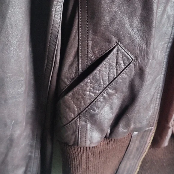 ZAVATTI Women's Brown 100% Genuine Leather Jacket Size M - Picture 8 of 13